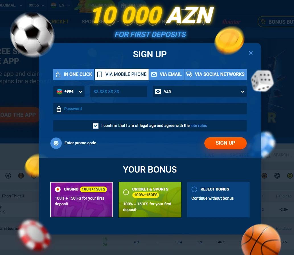 Mostbet qeydiyyat — telefon nömrəsi ilə AZ hesabının yaradılması